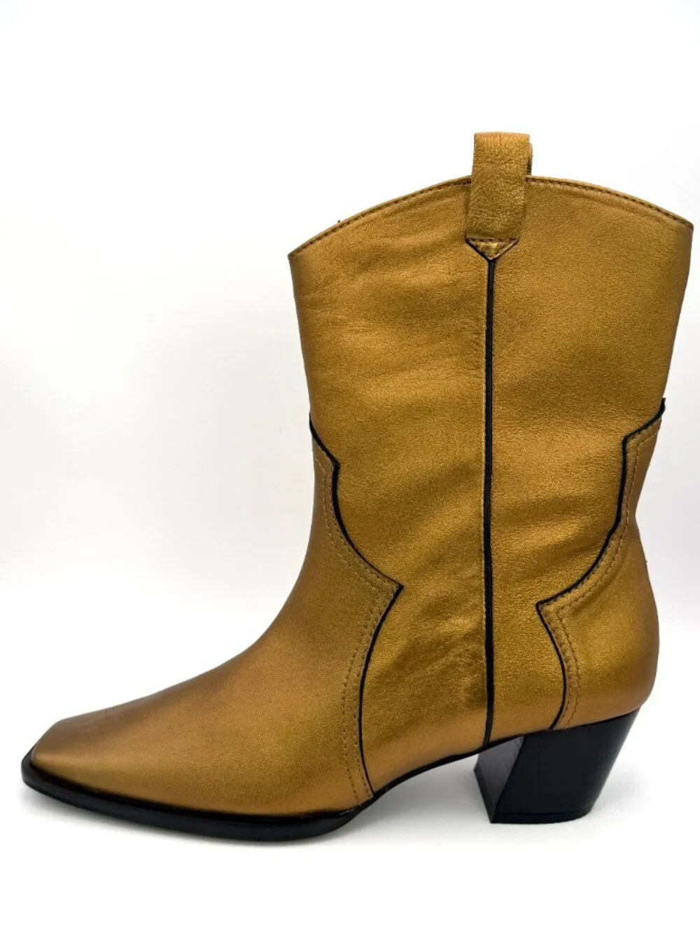 Castaner Denise 118 Women's Tan Leather Western Ankle Boots US 9 M NIB